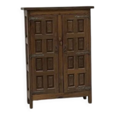 Tuscan baroque storage cabinet with 2 carved doors.