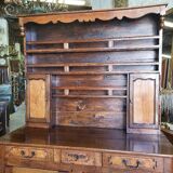 Buffet bahut 2 body walnut cabinet of the XVllll th century