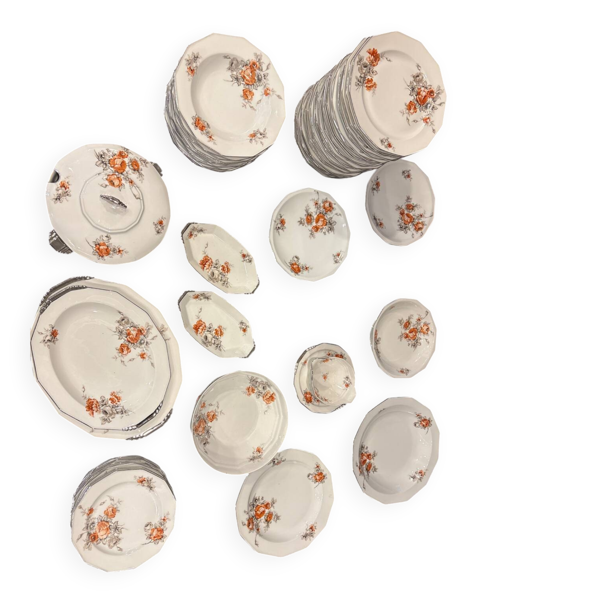 B&C Limoges porcelain tableware, France