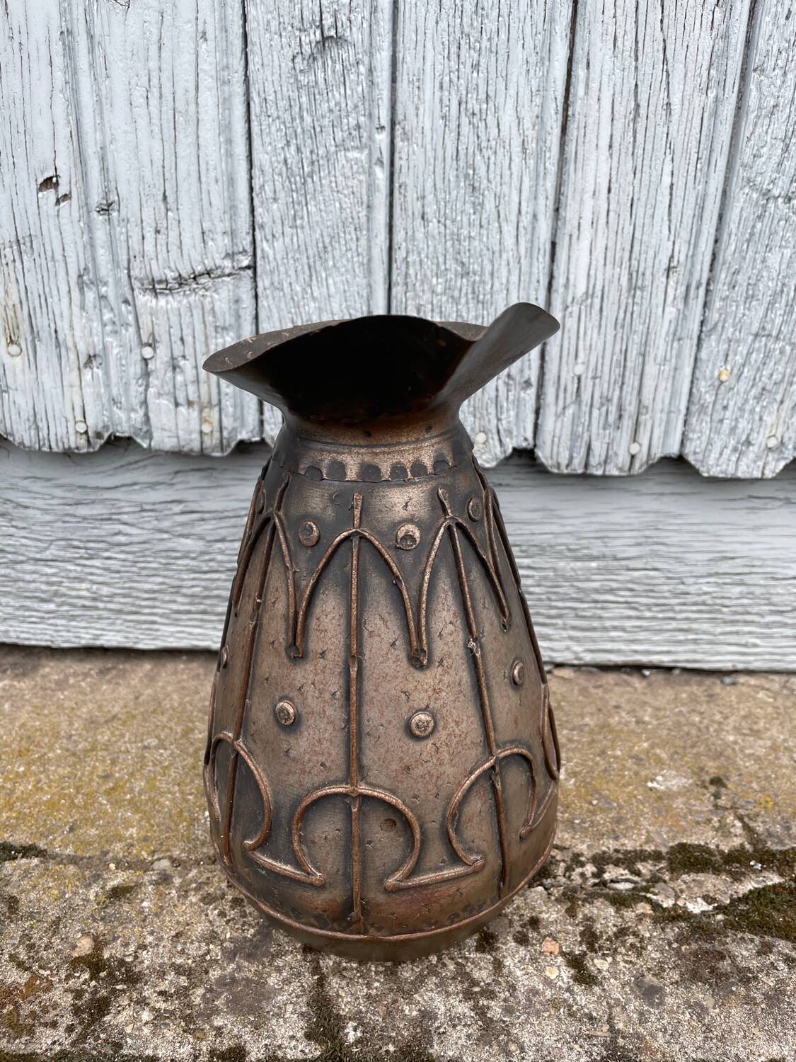 Arts and Crafts: Jug with Alpha and Omega Decorations 1900