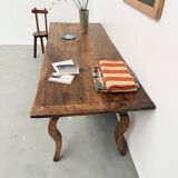 19th century walnut drapery table 2m1