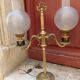 Paire de lampes style Napoléon III à têtes de lions
