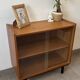 Vintage oak display cabinet from the 1960s.