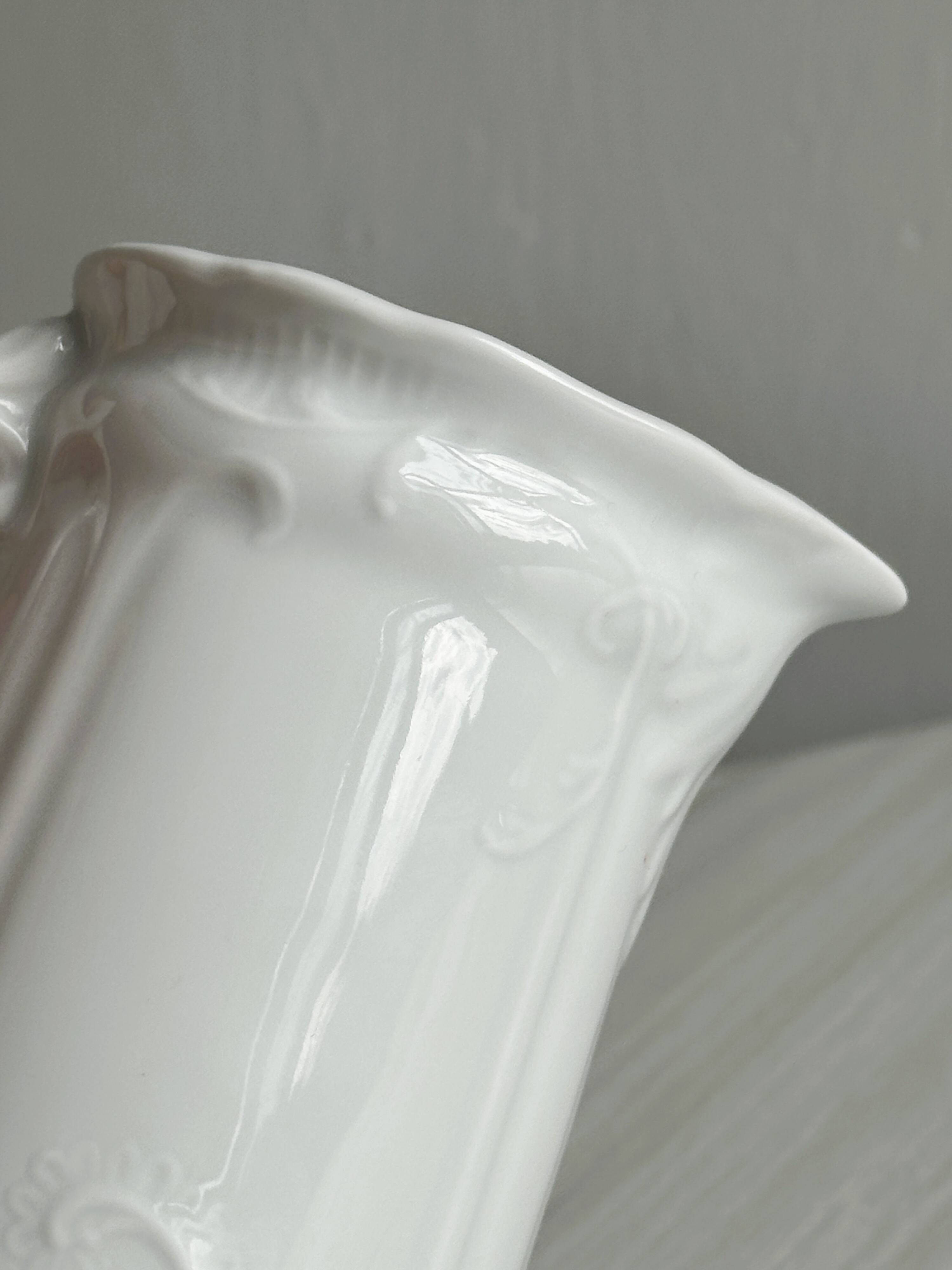 White porcelain milk jug