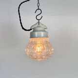 Vintage White Porcelain Pendant Light, 1970s