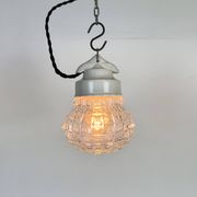 Vintage White Porcelain Pendant Light, 1970s
