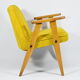 Original armchair type 366, designer J. Chierowski, yellow fabric, 1960s
