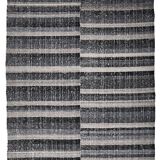 Tapis Kilim bleu marine et beige