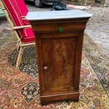 Bedside louis philippe in walnut and marble