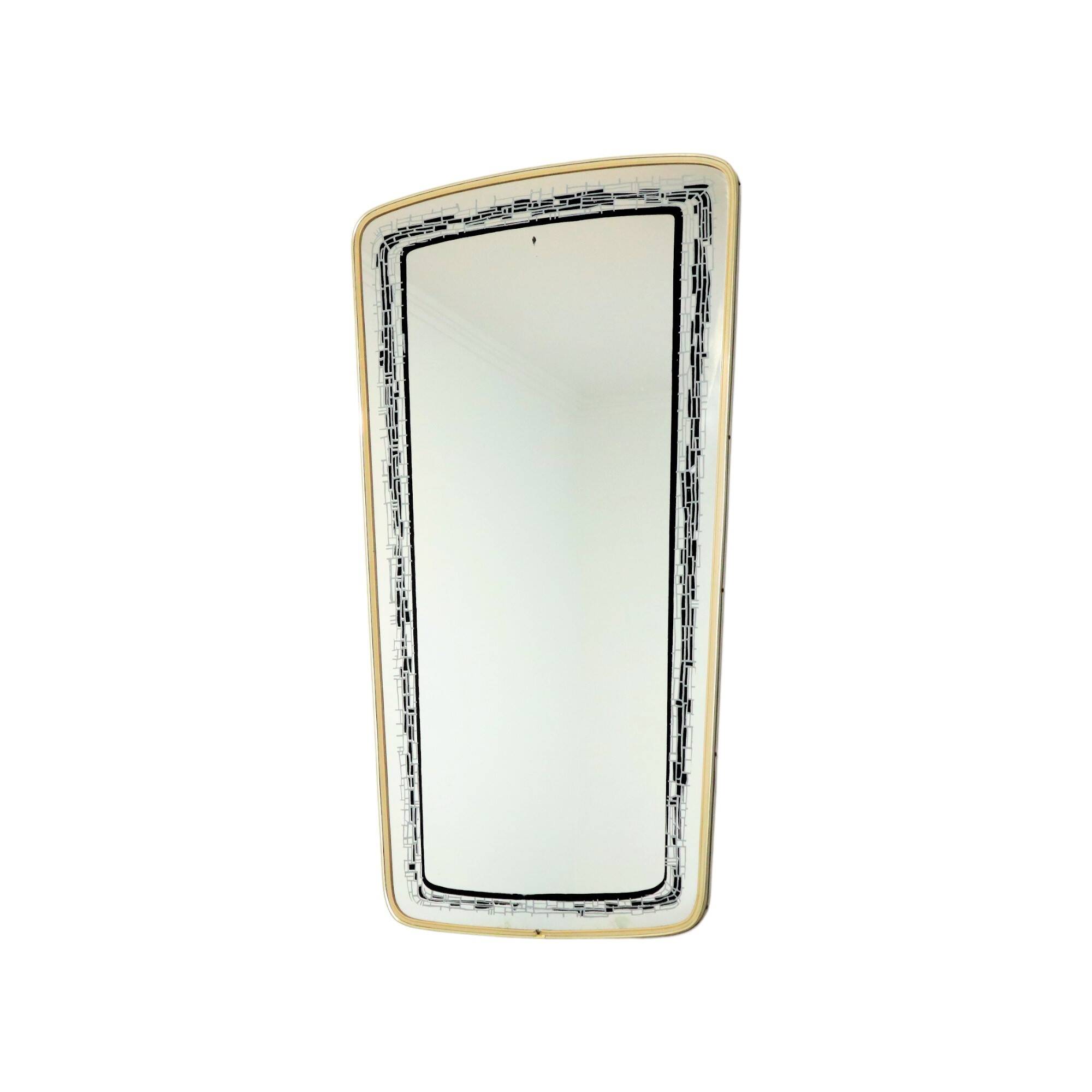 Fifties Rockabilly Mirror Geometric Motif Gold Vintage Design