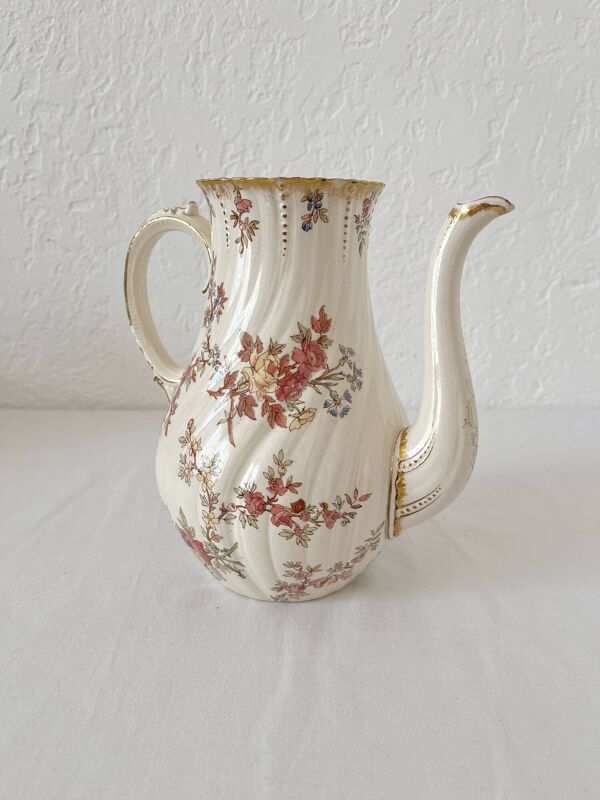 Cafetière verseuse en terre de fer Louis XV Sarreguemines