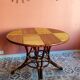 Table vintage en rotin
