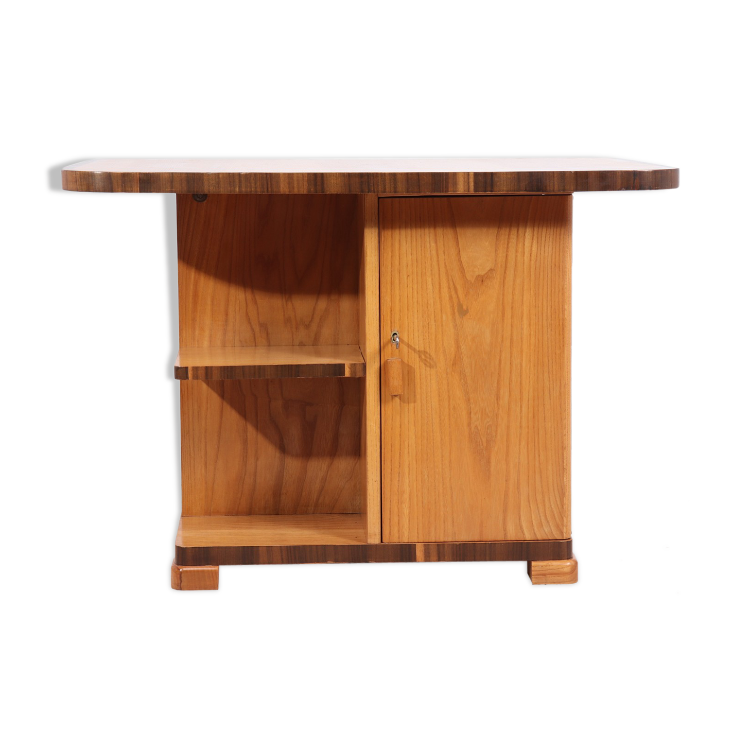 Art Deco coffee table in ash and walnut