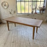 Table de ferme en pin et chêne