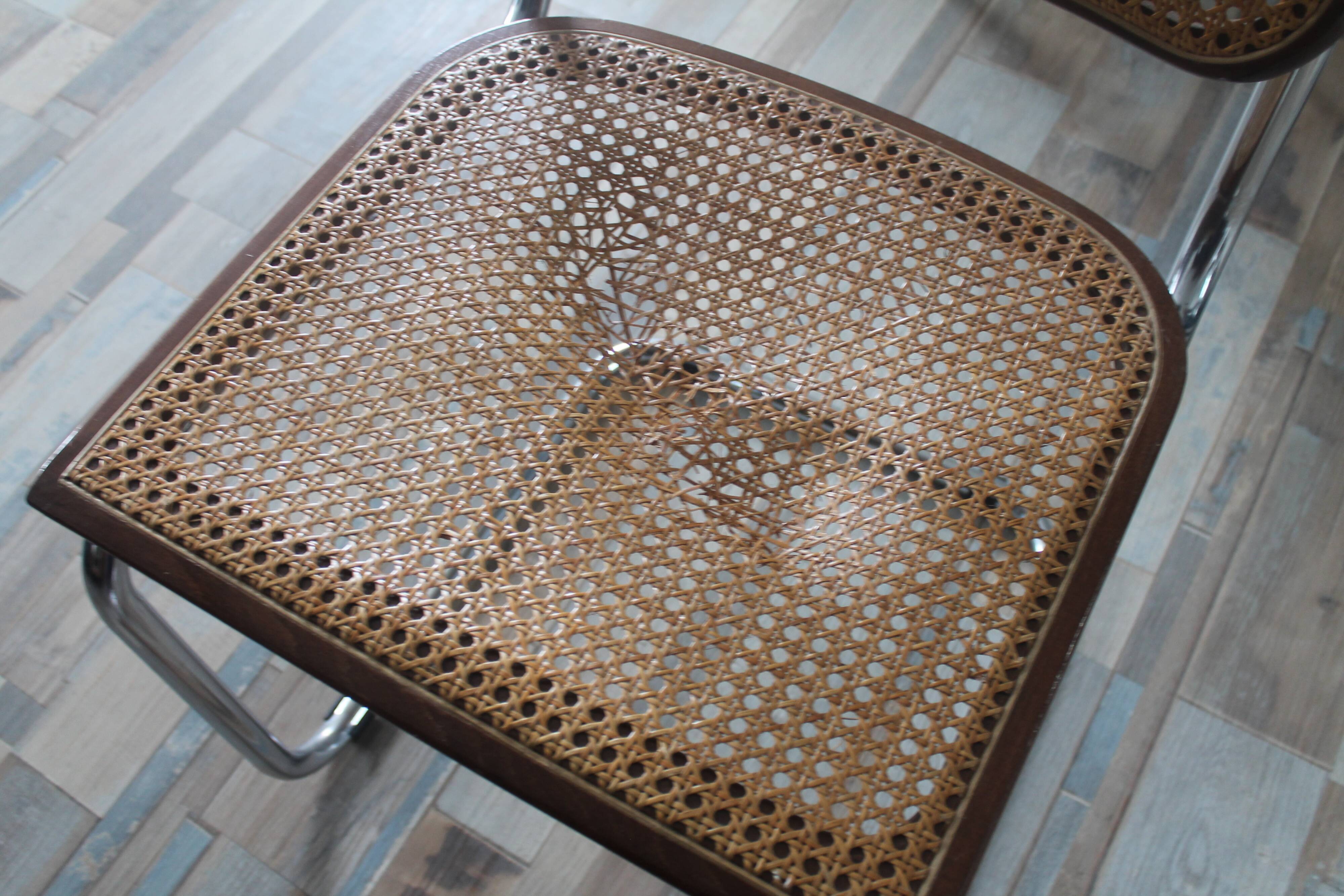 Lot of 6 chairs Marcel Breuer Cesca B32