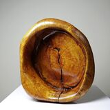 Olive wood catchall Monoxyle brutalist vintage 50s-60s handcrafted