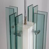 Vintage 60s chandelier in glass and plastic italian design
