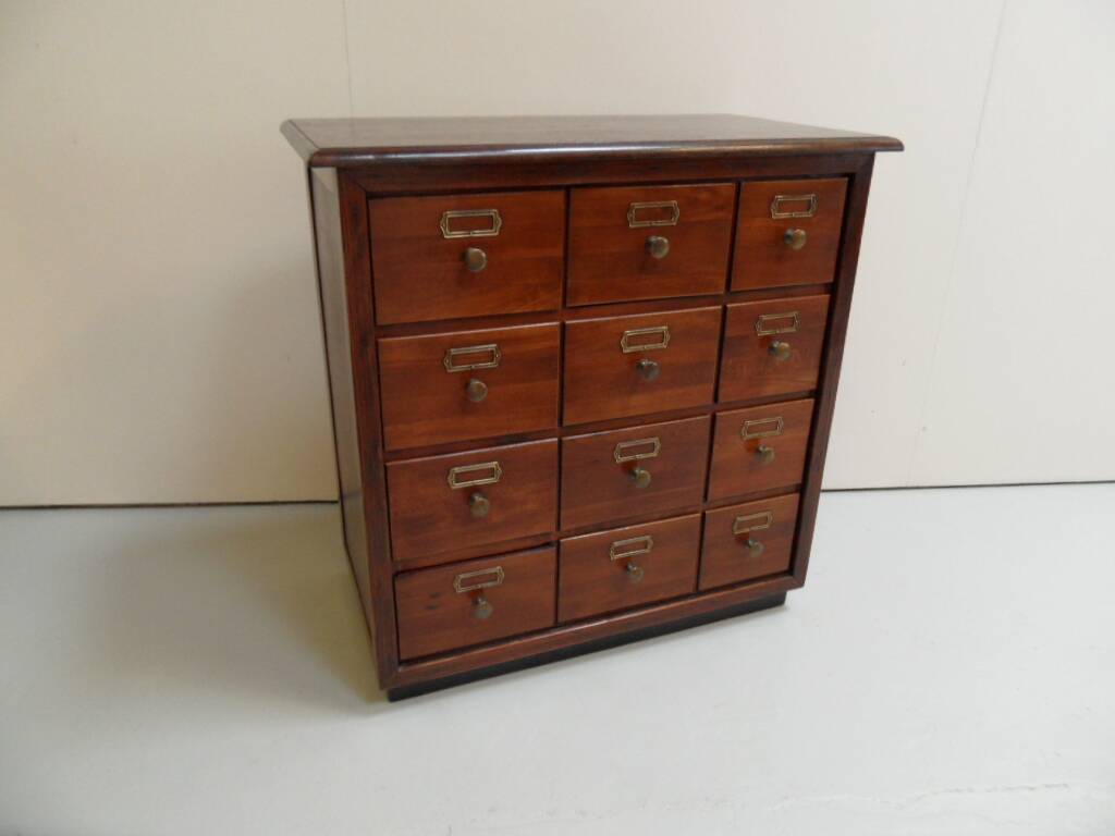 Vintage Dutch filing cabinet with drawers
