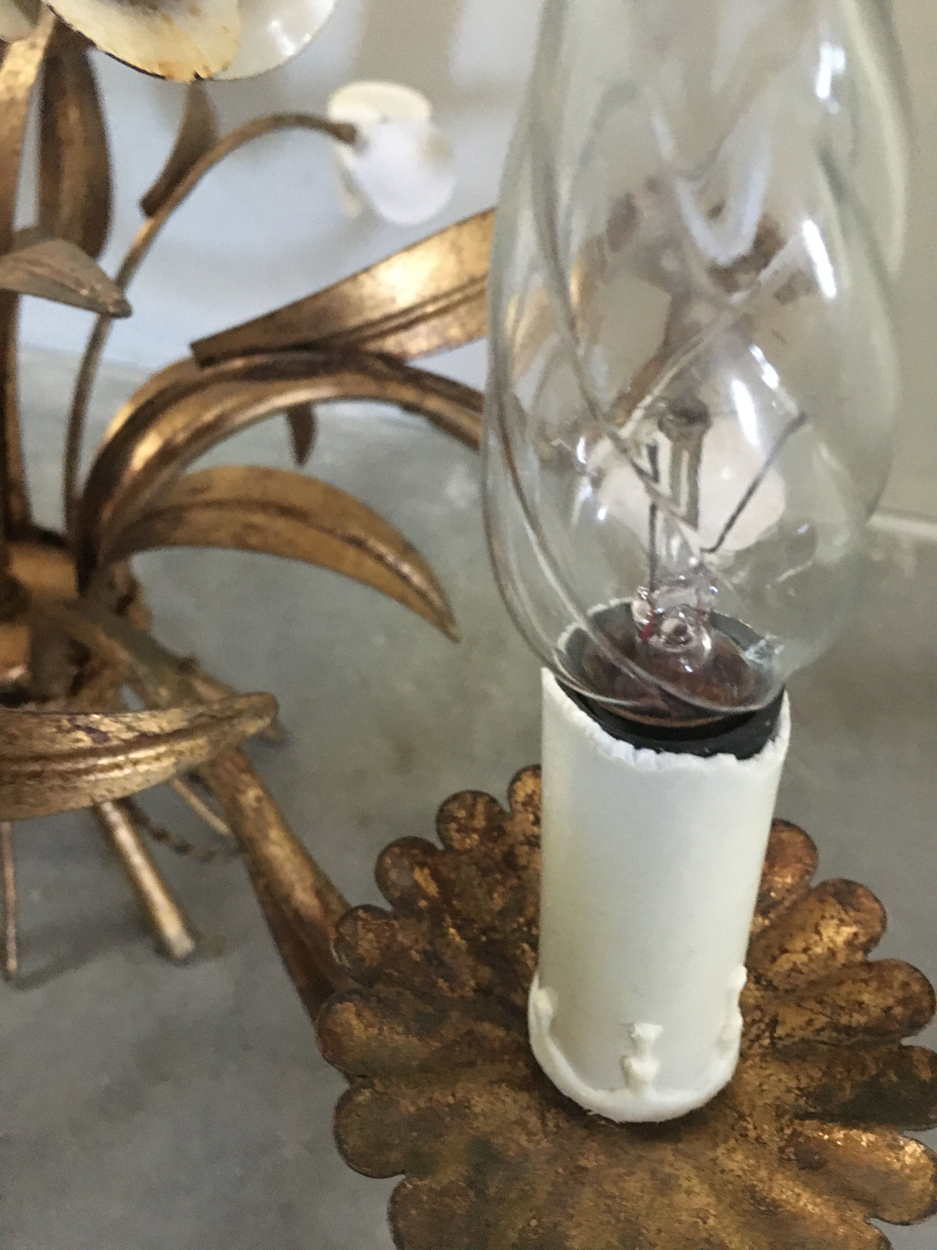 Flower wreath chandelier, 60s