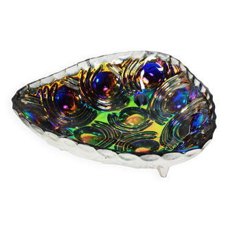 Crystal plate, LGW Leinauer Glassware, Germany 1970s