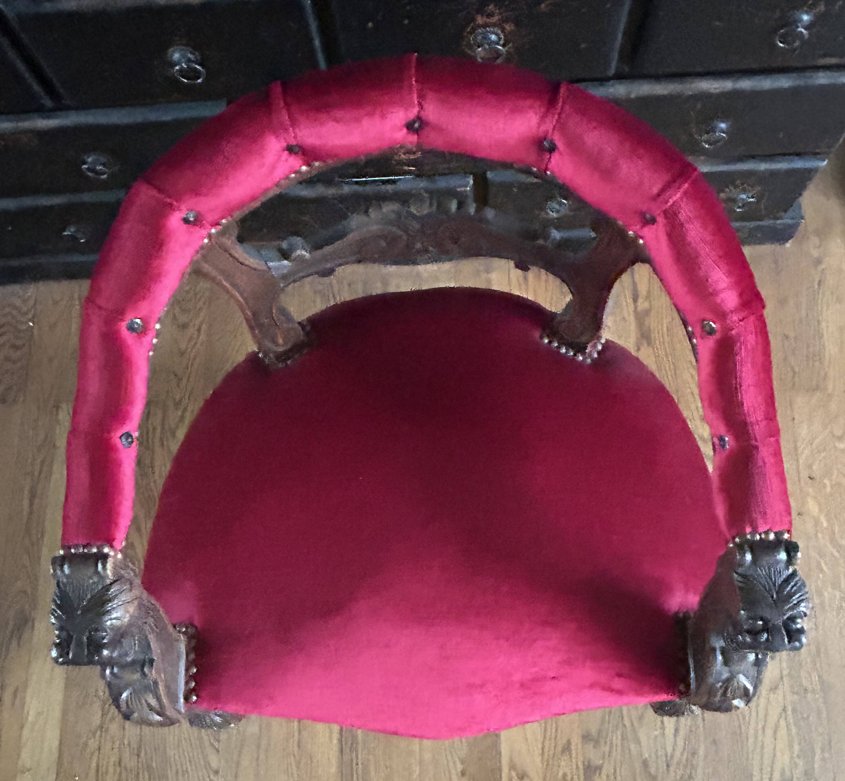 old carved office desk chair