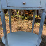 Louis XVI style furniture. Green patina and green marble for the top