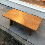 Brutalist oak coffee table, 1950s