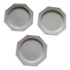 Set of 3 pearl plates from Creil and Montereau