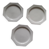 Lot 3 assiettes perlées Creil et montereau