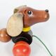 Vintage wooden pull-along dachshund toy | Lorenz, Germany