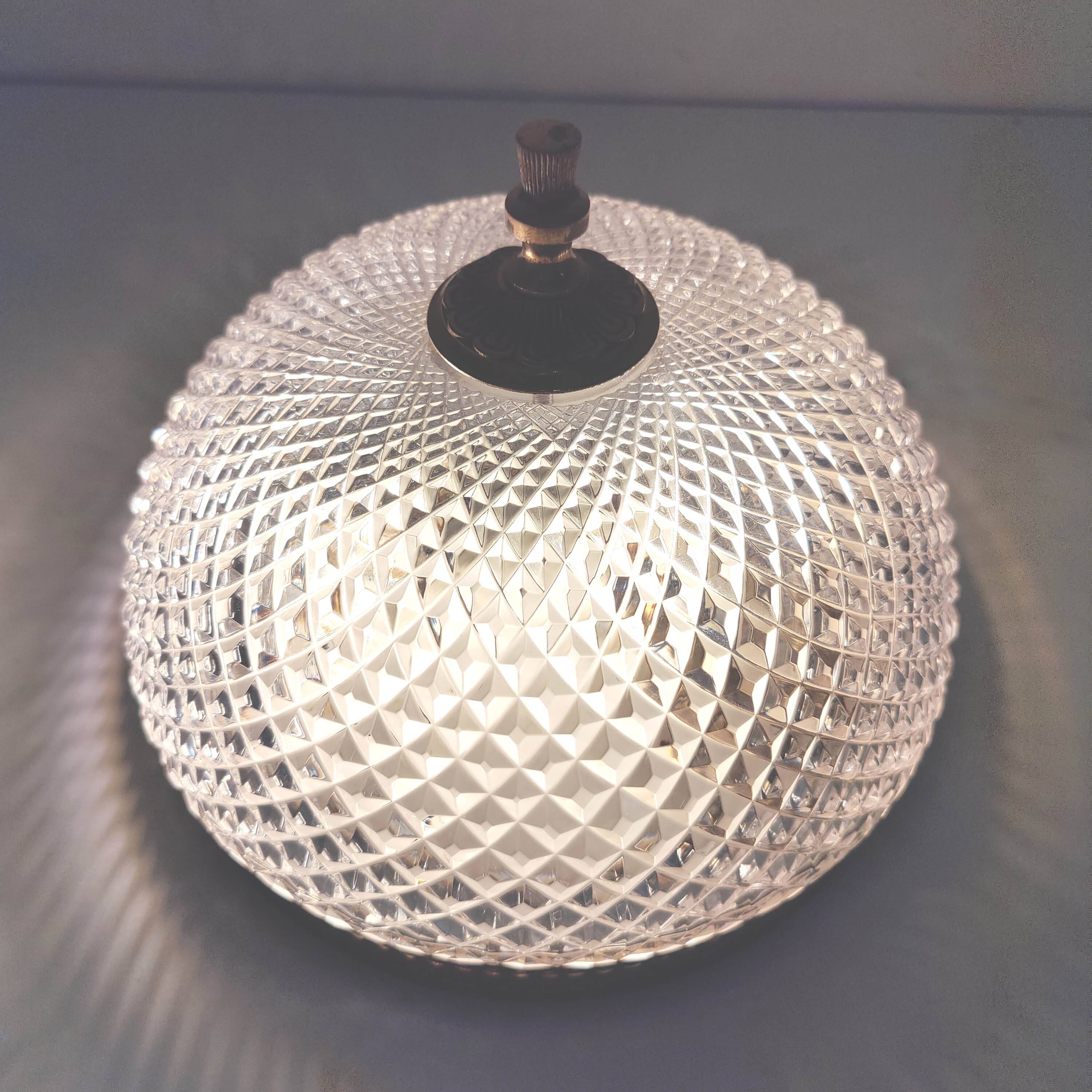Ceiling lamp round brass wall lamp and diamond-tipped brass
