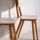 Chaises blanches vintage (vers 1960). Ensemble 3 pièces #1