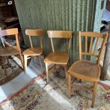 Set 4 mismatched bistro chairs Annee 50/60