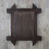 Rectangular wooden mirror, 70s
