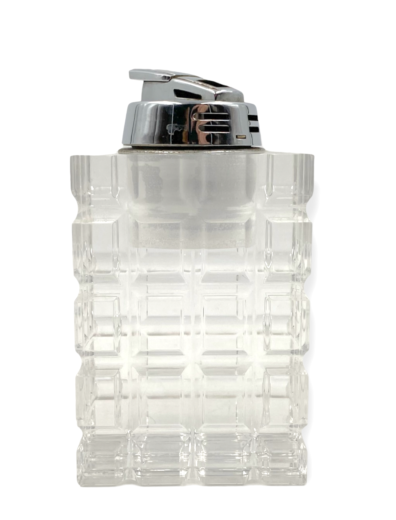 Clear Lucite table lighter, Italy 1970s