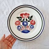 Large spring plate model. Choisy Le Roi earthenware