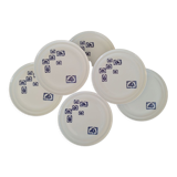 Flat plates in Paris porcelain decor Lima