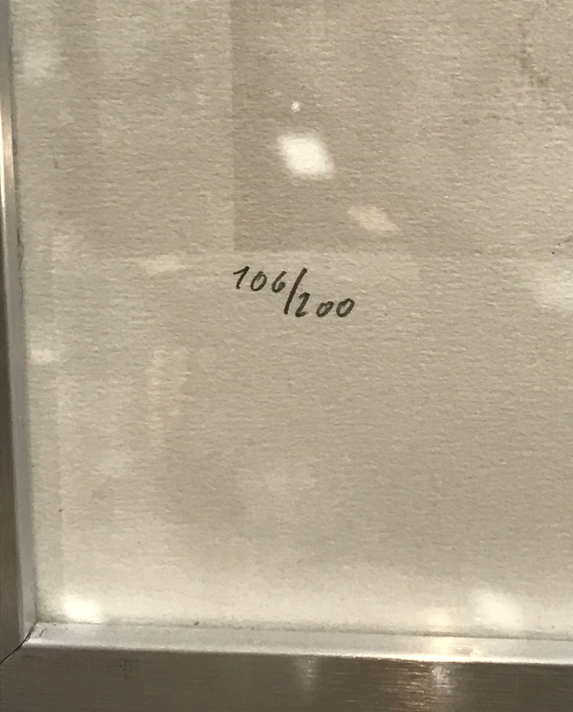 Framed drawing rue de Sarreguemines numbered Peter Musslé