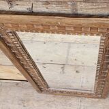 Art Deco mirror in Burmese teak