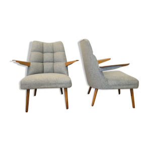 Fauteuils Gris Vintage