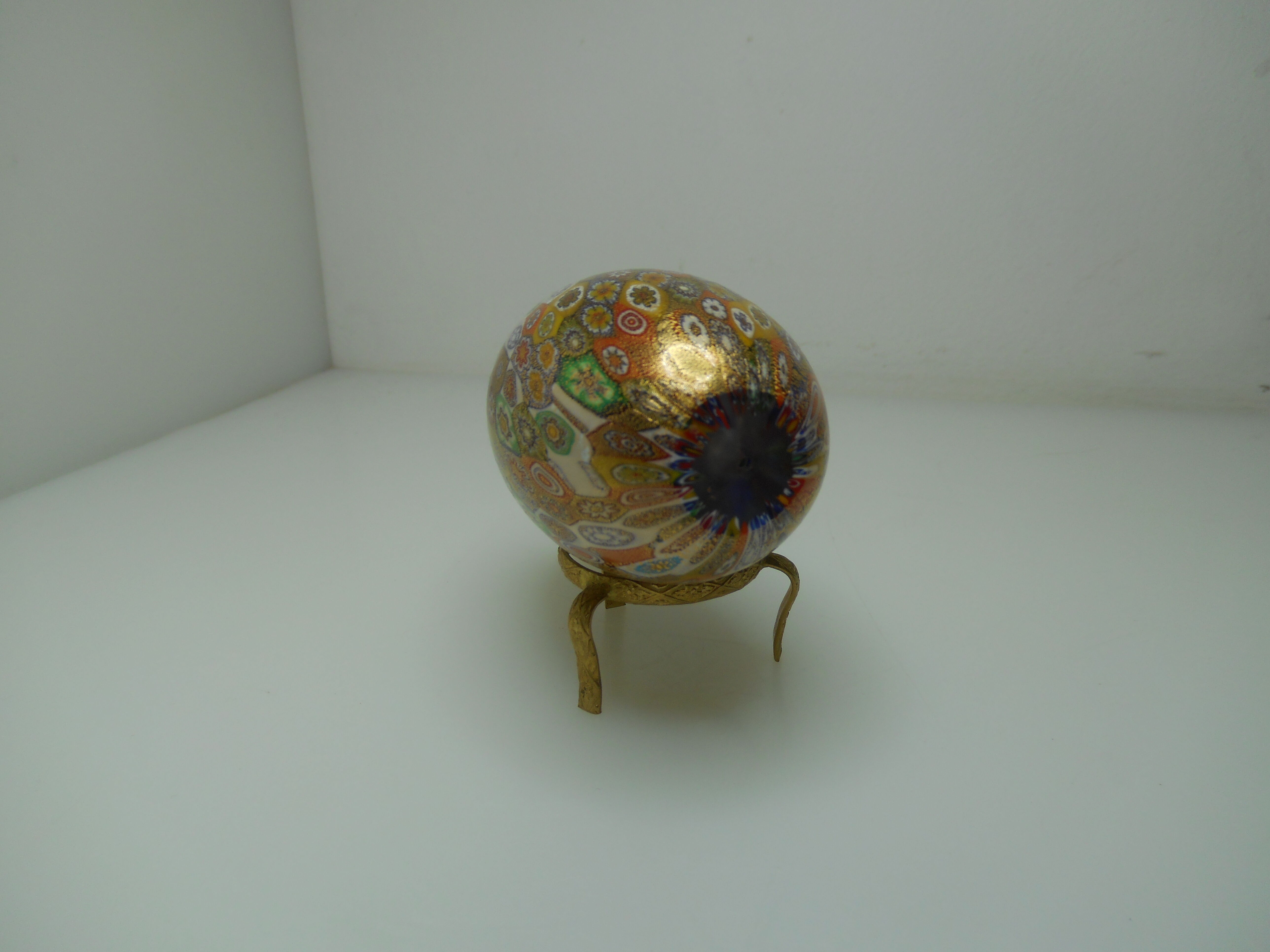 Egg Murano gold leaf Millefiori paper press