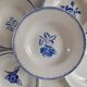 Set of 6 mismatched hollow plates Digoin Sarreguemines and Saint-Amand