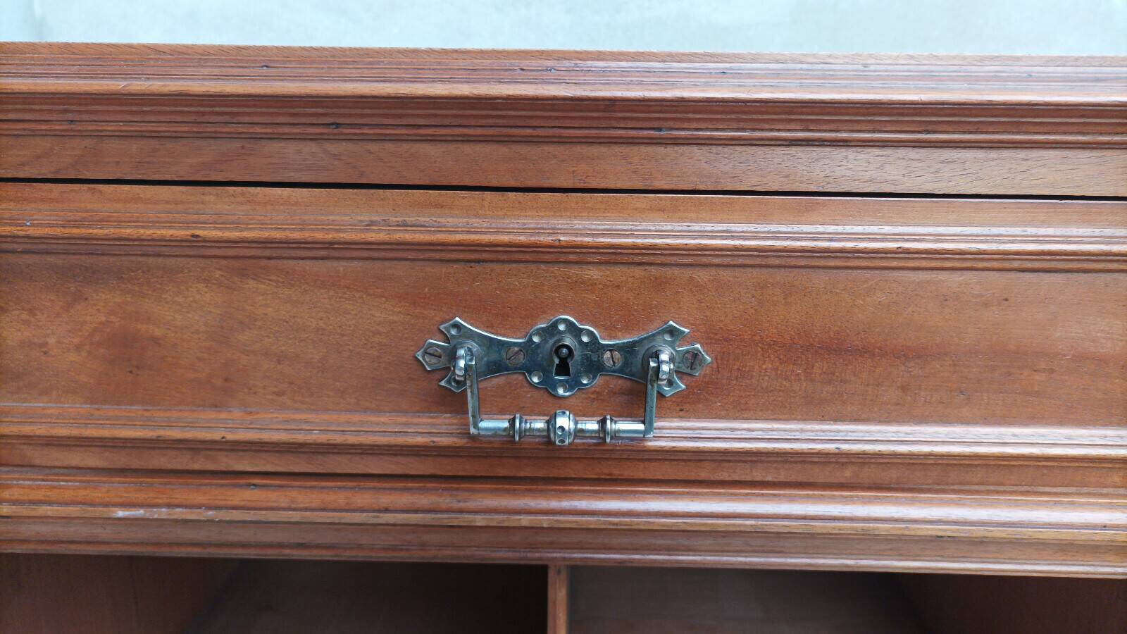 Walnut cabinet stamped BRUN.G.