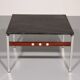 Table basse en ardoise, chrome et bois, 1970 Danemark