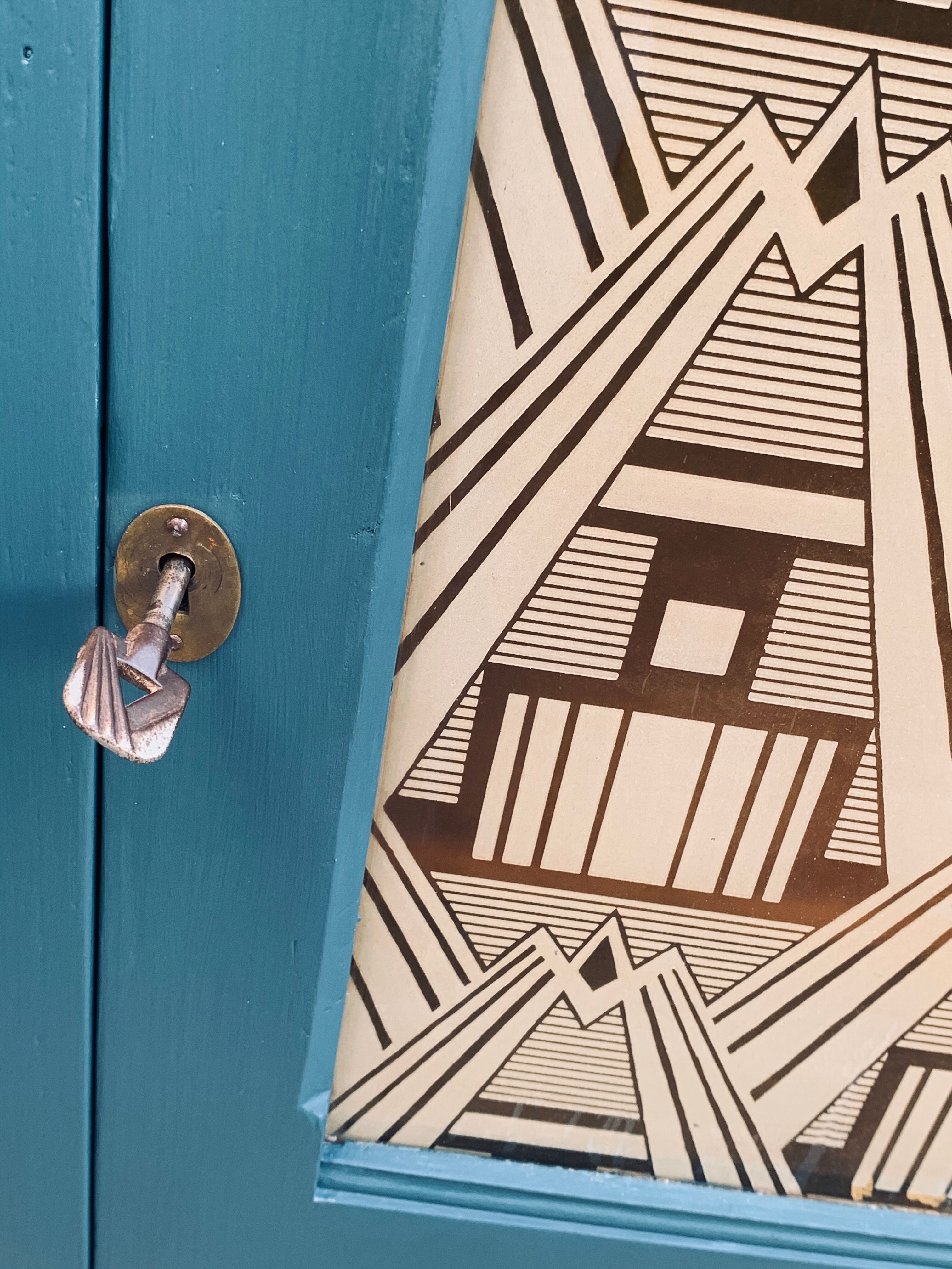 Art Deco glass Parisian wardrobe