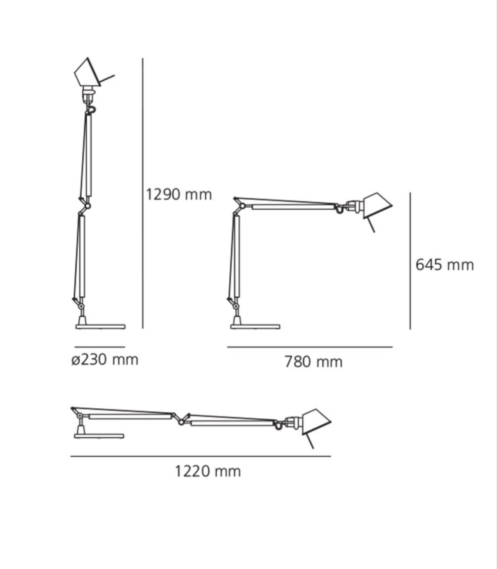 Lampe de bureau Artemide "Tolomeo Tavolo Classic" – Première Édition (