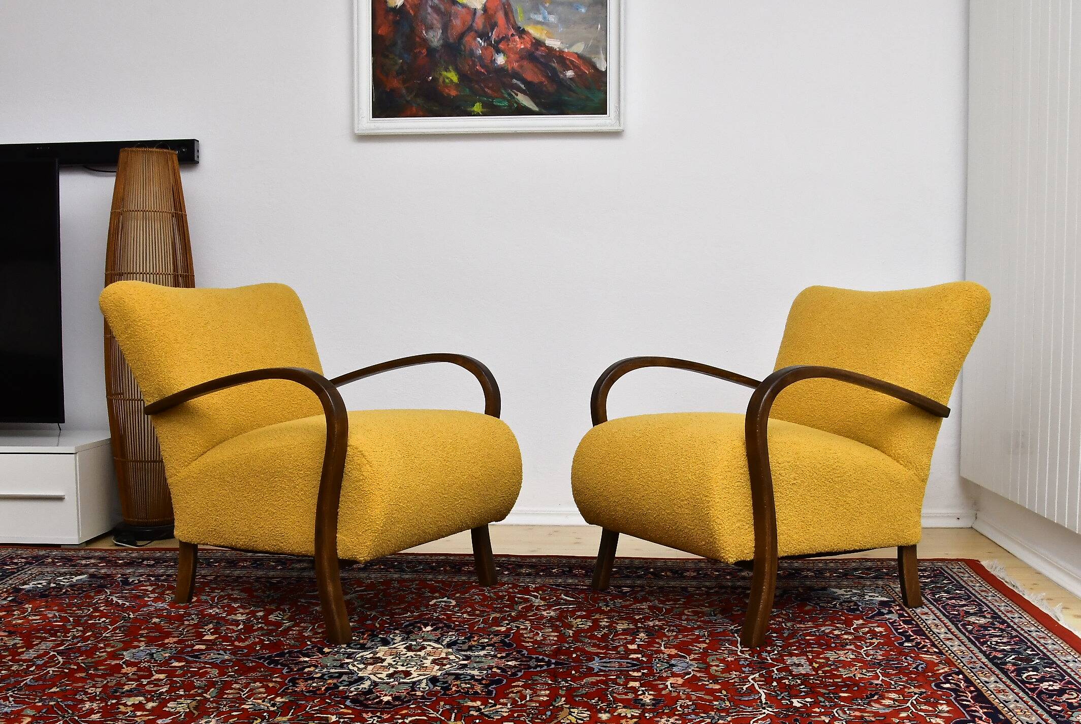 Art Deco armchairs in the style of Halabal, 1930s