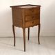 Louis XV style cherry wood bedside table with cabriole legs