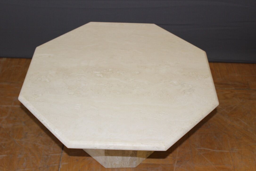 1970 travertine coffee table