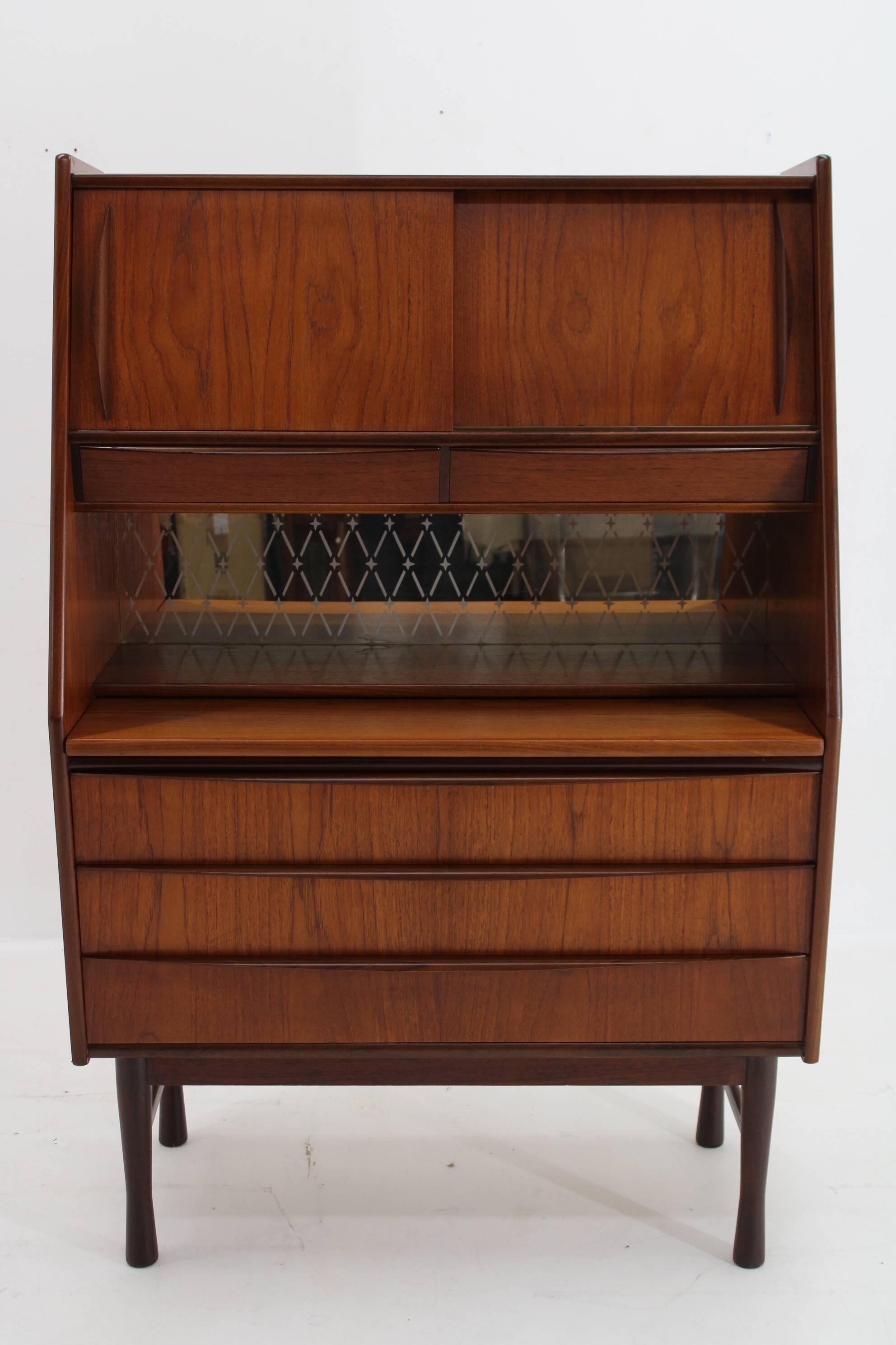 1960s Danish Teak Secretary/Writing Cabinet